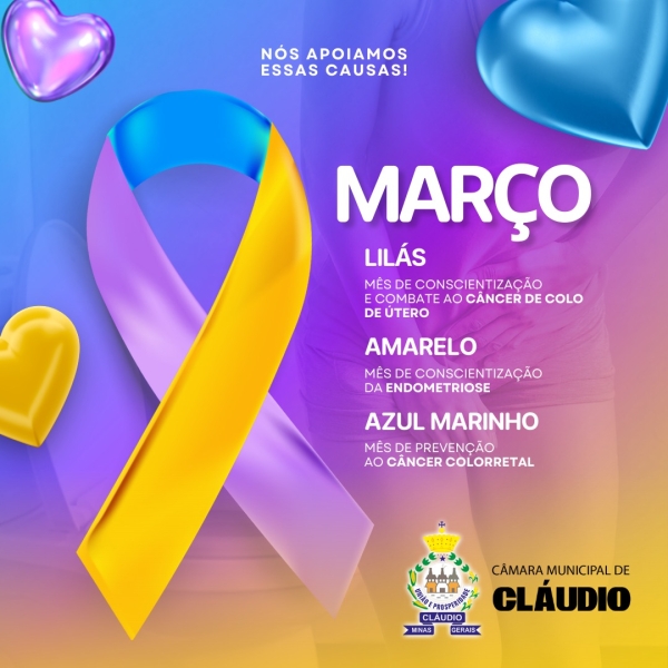 Março Lilás, Amarelo e Azul Marinho reforça ações de enfrentamento aos três tipos de doenças