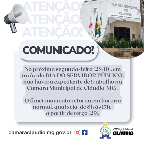 Comunicado à população claudiense