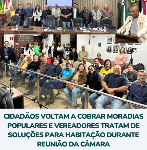 Cidadãos voltam a cobrar moradias populares e vereadores tratam de soluções para habitação durante reunião da Câmara