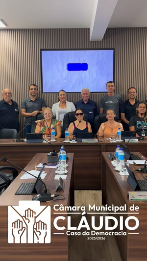 Acompanhe ao vivo a sessão plenária de votações na Câmara de Cláudio