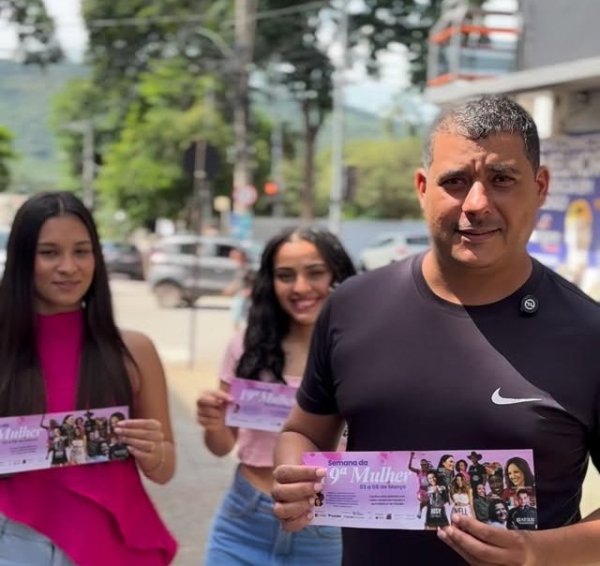 Ação de publicidade organizada pela Câmara em razão da Semana da Mulher