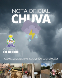 Nota Oficial Chuva - Câmara Municipal acompanha situação