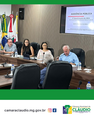 Controladora apresenta contas do primeiro quadrimestre em audiência pública na Câmara nesta segunda (16)