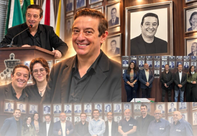 Quadro de Tim Maritaca passa a fazer parte da galeria de ex-presidentes Clodomir de Barros