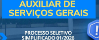 Oportunidade de Trabalho na Câmara - Vaga de Auxiliar de Serviços Gerais