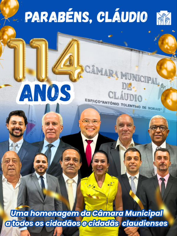 Feliz aniversário, Cláudio! Parabéns, Cidade Carinho.