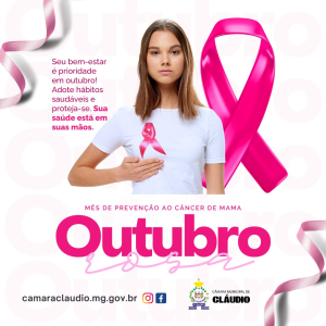 Outubro Rosa na Câmara Municipal de Cláudio (MG)