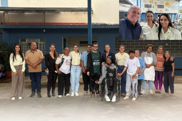 Simental, Kaká Amorim e Rosângela Diretora participam de visita à APAE de Cláudio