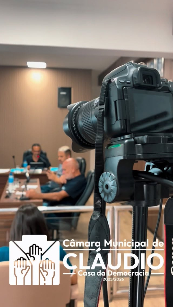 Ao vivo: comissões da Câmara de Cláudio analisam projetos em tramitação nesta segunda-feira (30)