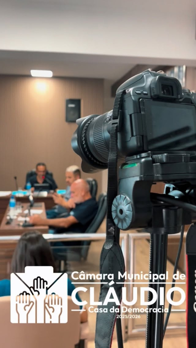 Ao vivo: comissões da Câmara de Cláudio analisam projetos em tramitação nesta segunda-feira (30)