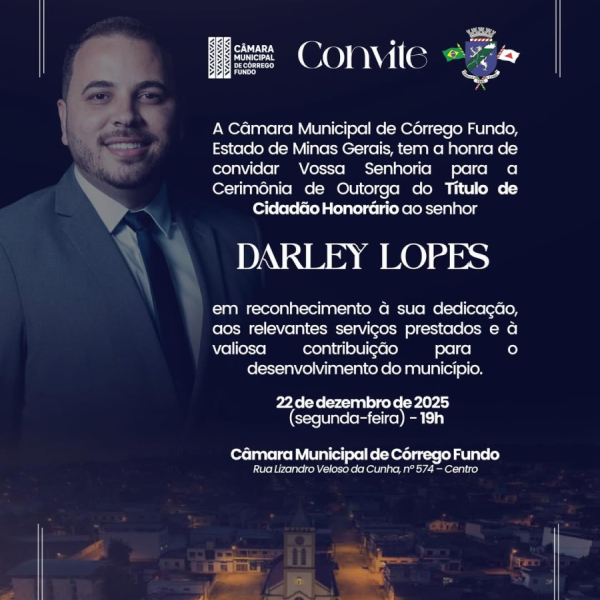 Título de Cidadão Honorário de Córrego Fundo