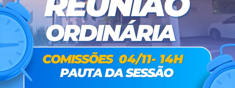 Nesta segunda-feira (04), a Câmara Municipal realiza duas sessões ordinárias, sendo a reunião das Comissões Permanentes, às 14h, e a reunião...