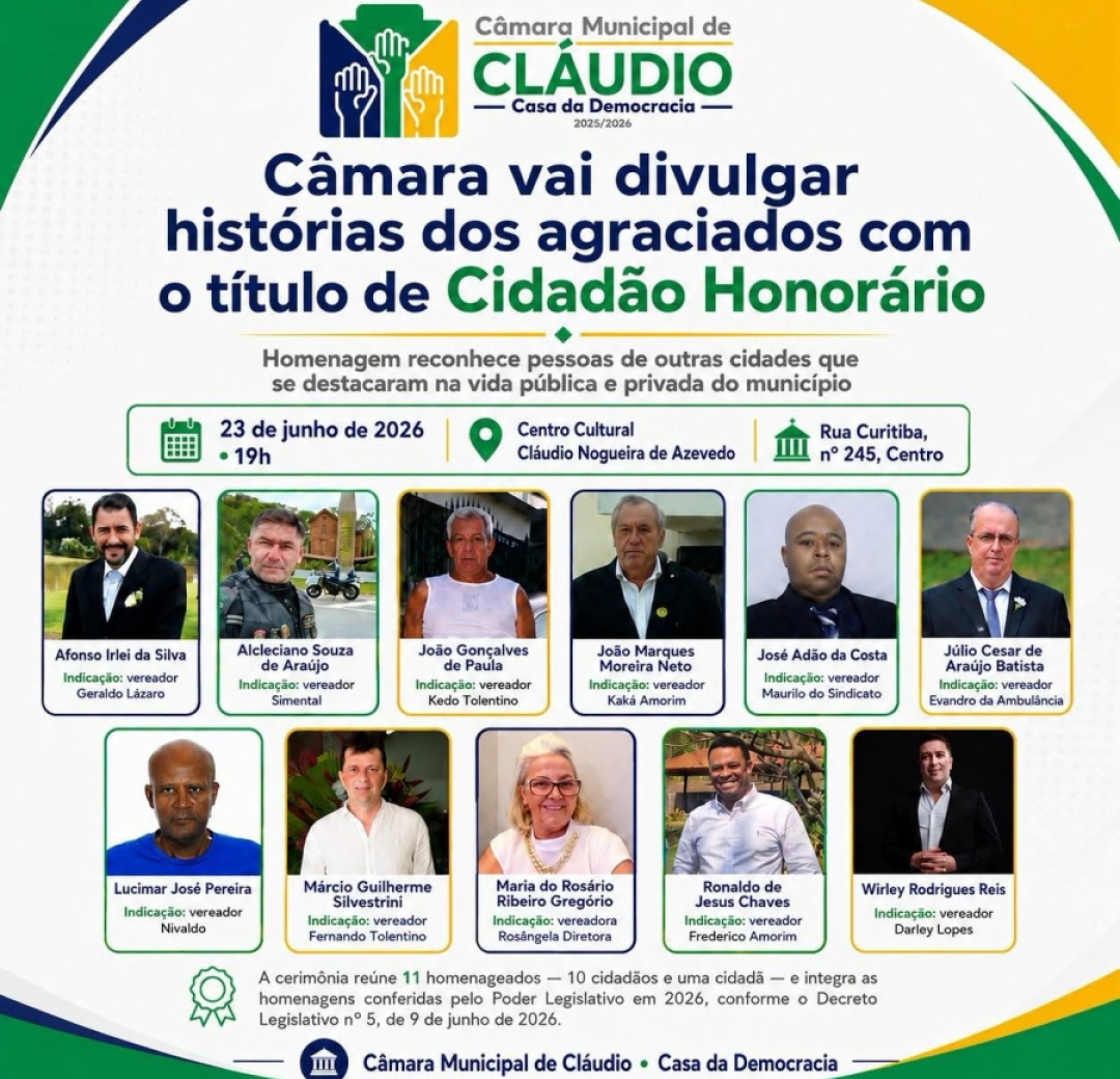 Série da Câmara vai contar a de cada um dos homenageados com a Cidadania Honorária