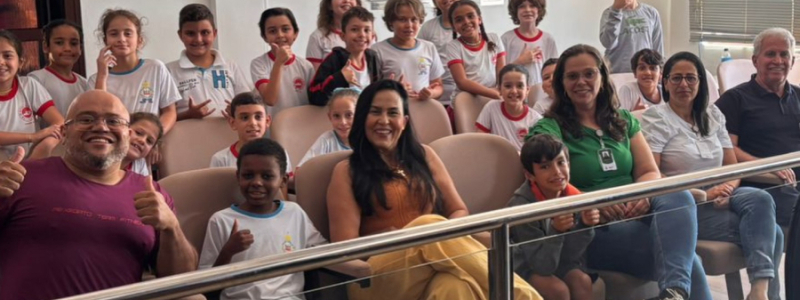 Câmara recebe nova turma da Escola Dr. Mateus Salomé de Oliveira durante segunda atividade pedagógica da semana
