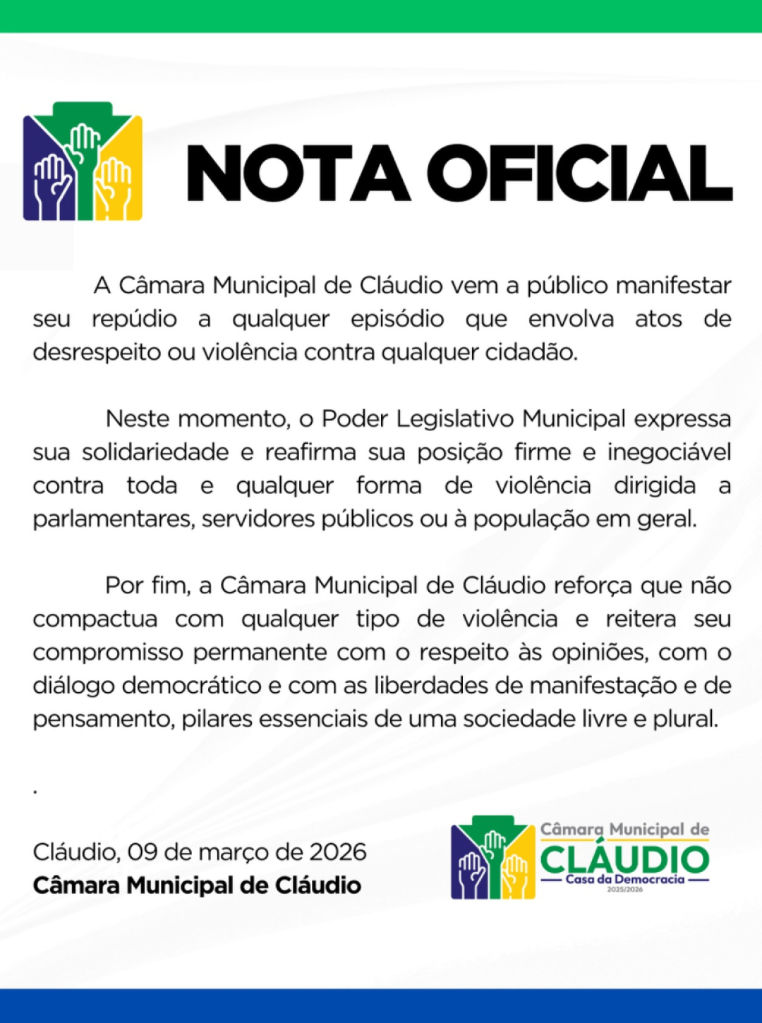 Nota Oficial