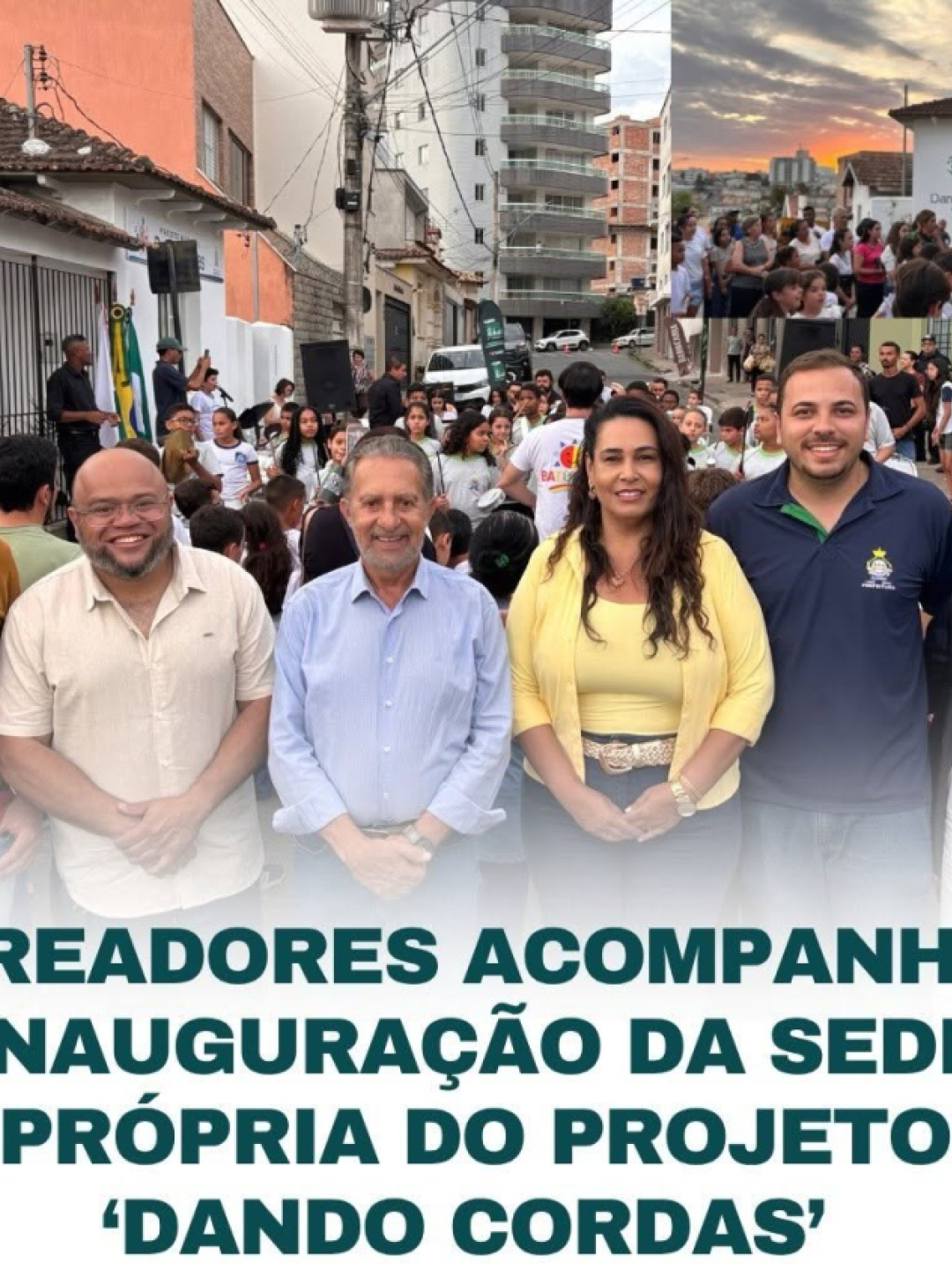 Vereadores acompanham inauguração da sede própria do Projeto 'Dando Cordas'
