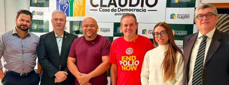 Direção do Rotary Club de Cláudio realiza visita institucional à Câmara Municipal
