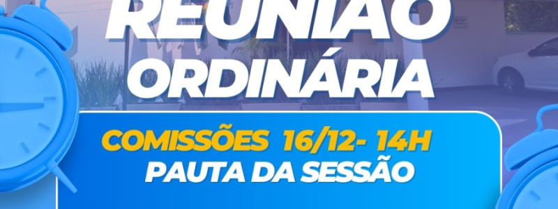 Agenda da Câmara Municipal de Cláudio – Segunda-feira (16/12/2024)