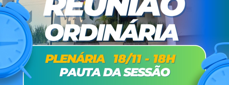 Pauta da Sessão Ordinária das Comissões Permanentes - 18/11/2024